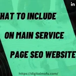 what to include on main service page seo website​